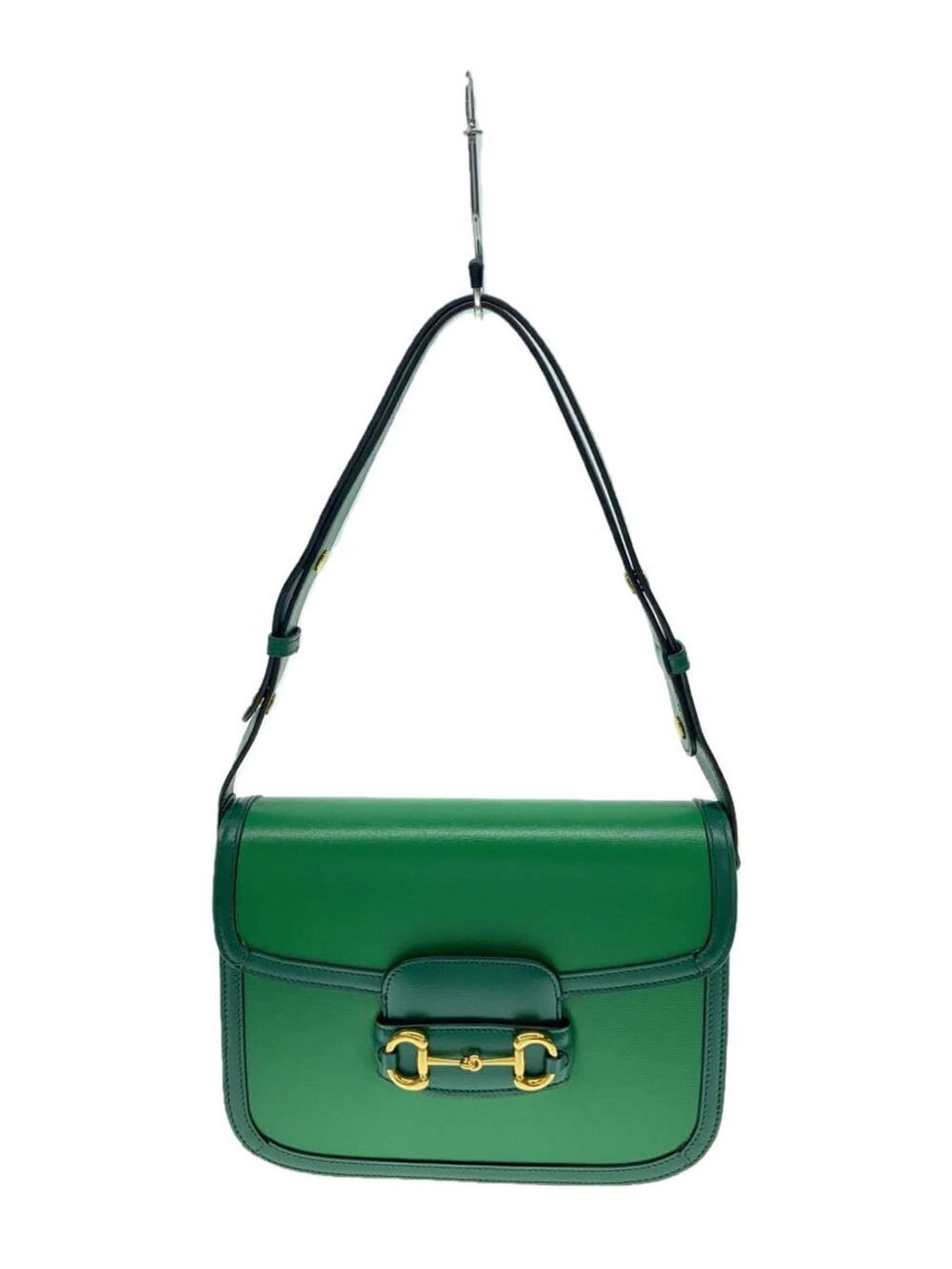 Gucci Horsebit Shoulder Bag Leather Green